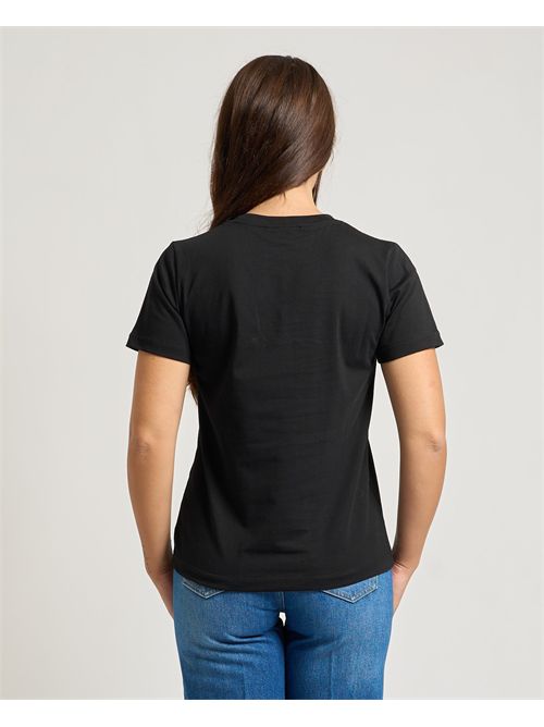 T-shirt donna Gaelle Paris con logo a paillettes GAELLE PARIS | GAABW08306NE01